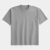 Schweres, verwaschenes T-Shirt mit Rundhalsausschnitt Schweres, verwaschenes T-Shirt mit Rundhalsausschnitt