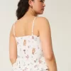 Seersucker-Schlaftop mit Rüschen Seersucker-Schlaftop mit Rüschen