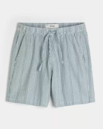 Seersucker-Shorts über dem Knie