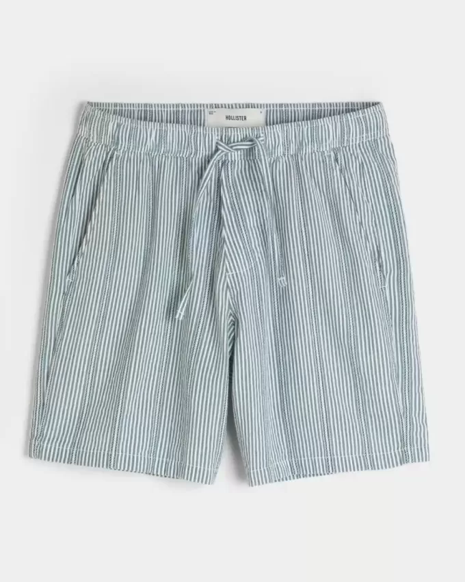 Seersucker-Shorts über dem Knie