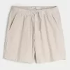 Seersucker-Shorts über dem Knie