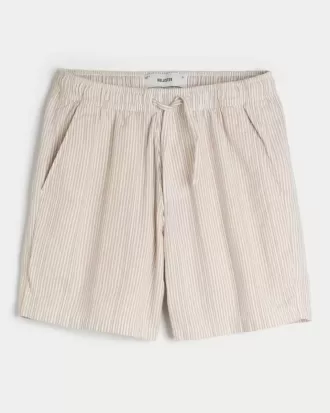 Seersucker-Shorts über dem Knie