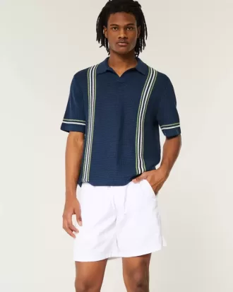 Seersucker-Shorts über dem Knie