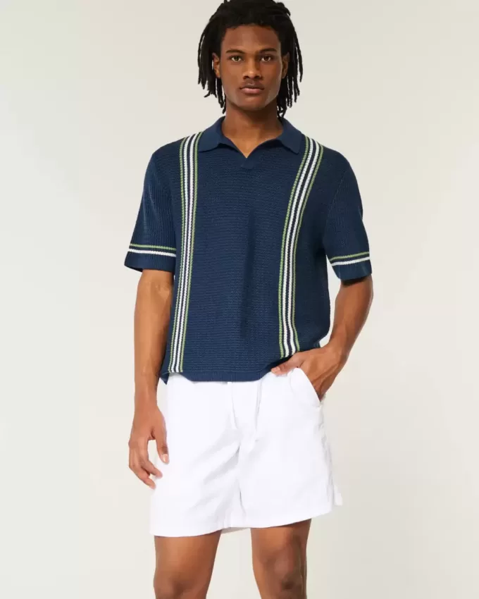 Seersucker-Shorts über dem Knie