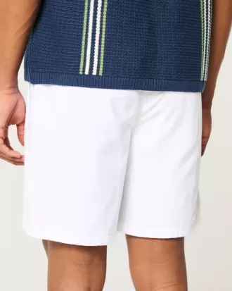 Seersucker-Shorts über dem Knie