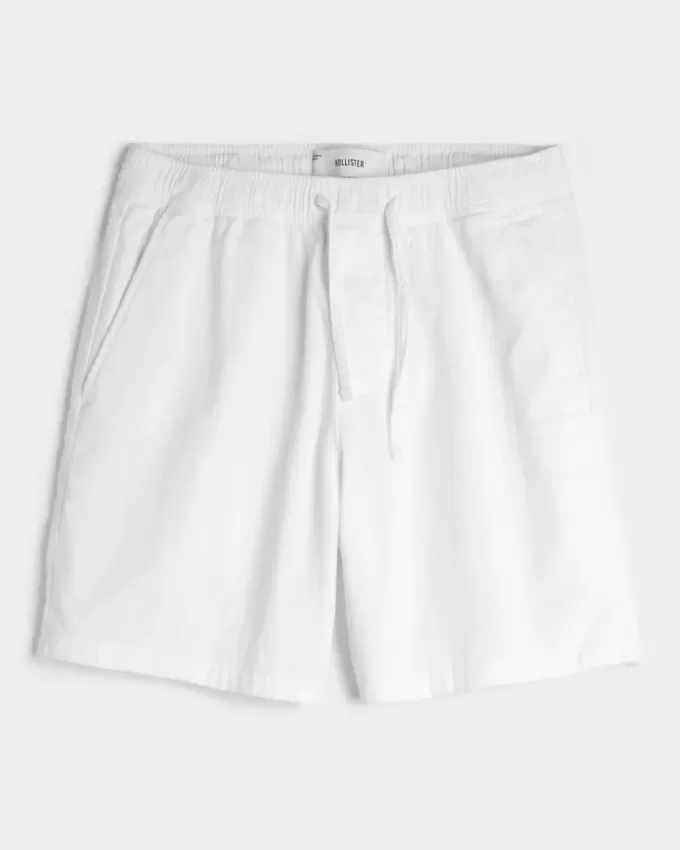 Seersucker-Shorts über dem Knie