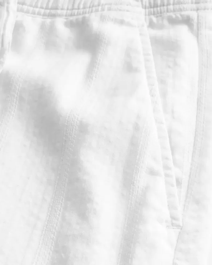 Seersucker-Shorts über dem Knie