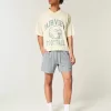 Seersucker-Shorts zum Überziehen bis zur Mitte des Oberschenkels