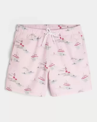 Seersucker Volley Badehose bis zur Mitte des Oberschenkels