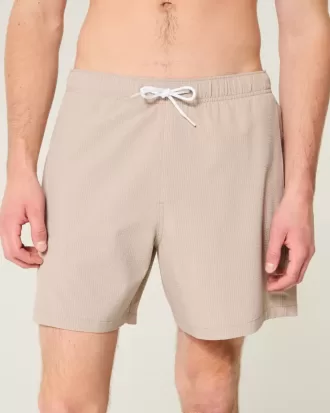 Seersucker Volley Badehose bis zur Mitte des Oberschenkels