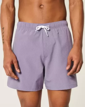 Seersucker Volley Badehose bis zur Mitte des Oberschenkels