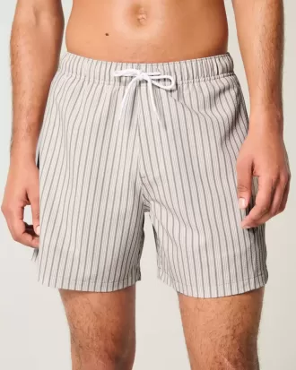Seersucker Volley Badehose bis zur Mitte des Oberschenkels