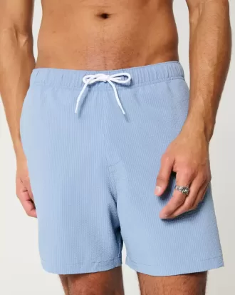 Seersucker Volley Badehose bis zur Mitte des Oberschenkels