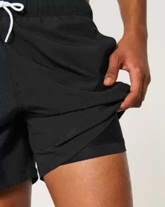 Seersucker Volley Badehose bis zur Mitte des Oberschenkels