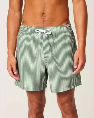 Seersucker Volley Badeshorts bis zur Mitte des Oberschenkels