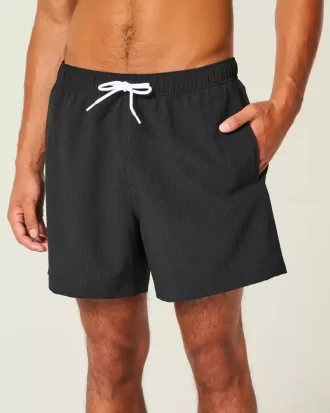Seersucker Volley Badeshorts bis zur Mitte des Oberschenkels