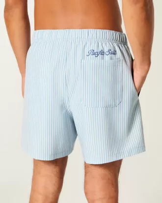 Seersucker Volley Badeshorts bis zur Mitte des Oberschenkels