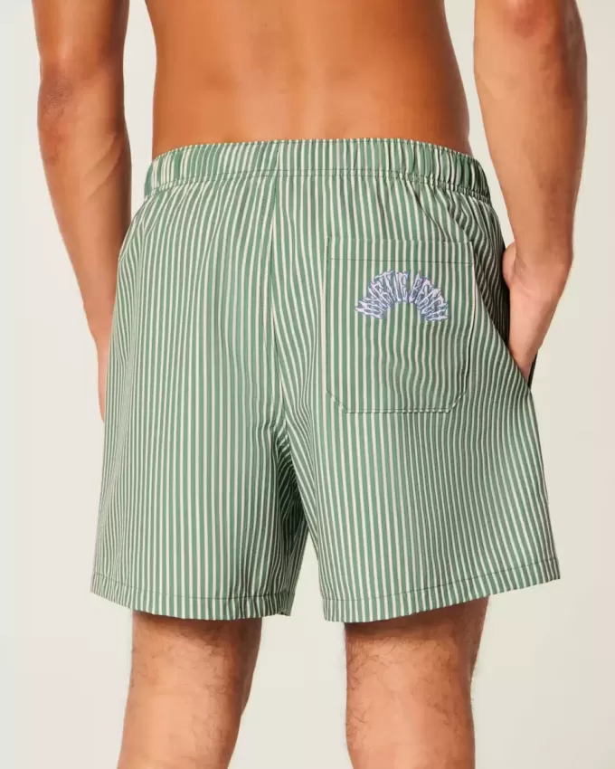 Seersucker Volley Badeshorts bis zur Mitte des Oberschenkels Seersucker Volley Badeshorts bis zur Mitte des Oberschenkels