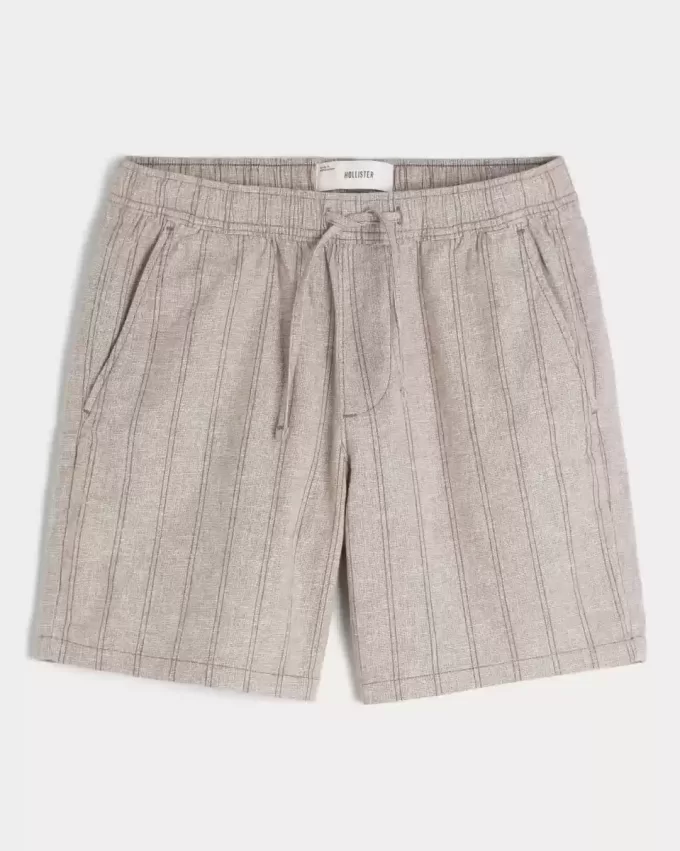 Shorts aus Leinenmischung über dem Knie Shorts aus Leinenmischung über dem Knie