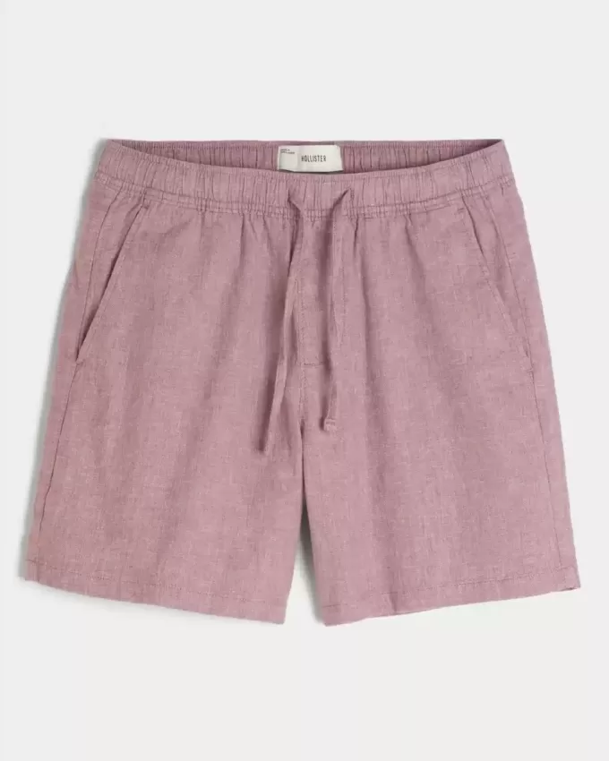 Shorts aus Leinenmischung über dem Knie Shorts aus Leinenmischung über dem Knie