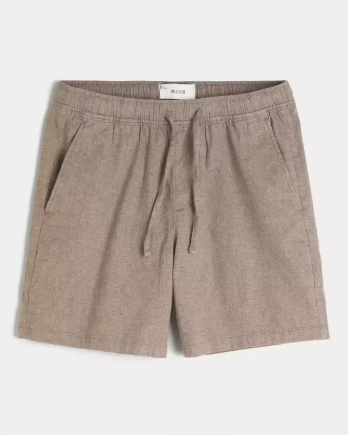 Shorts aus Leinenmischung über dem Knie Shorts aus Leinenmischung über dem Knie