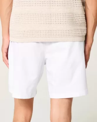Shorts aus Leinenmischung über dem Knie