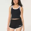 Shorts mit hohem Bund und Logo Shorts mit hohem Bund und Logo