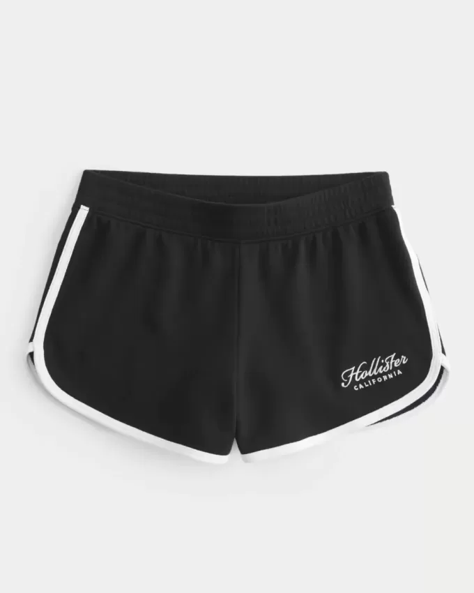 Shorts mit hohem Bund und Logo Shorts mit hohem Bund und Logo
