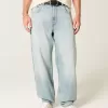 Skater-Baggy-Jeans in heller Waschung