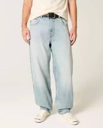 Skater-Baggy-Jeans in heller Waschung