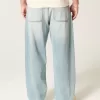 Skater-Baggy-Jeans in heller Waschung