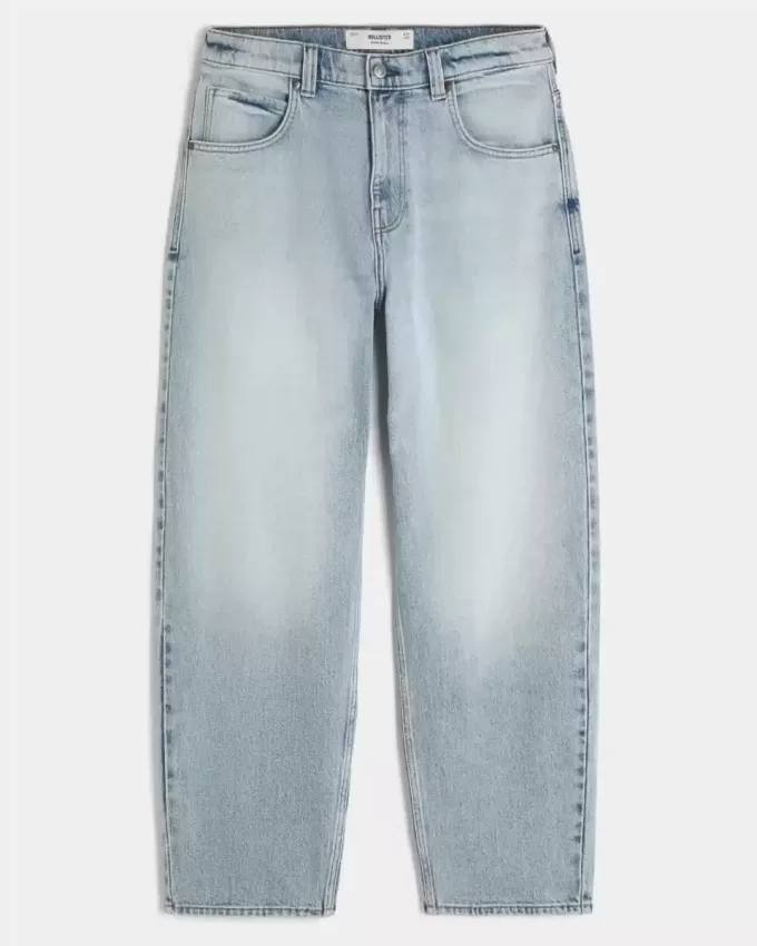 Skater-Baggy-Jeans in heller Waschung
