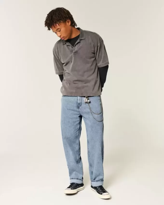 Skater-Baggy-Jeans in mittlerer Waschung
