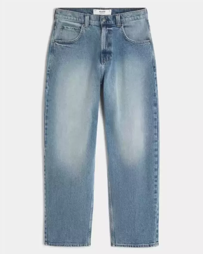 Skater-Baggy-Jeans in mittlerer Waschung Skater-Baggy-Jeans in mittlerer Waschung
