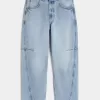 Skater-Baggy-Jeans mit heller Waschung und Nähten Skater-Baggy-Jeans mit heller Waschung und Nähten