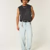 Skater-Baggy-Jeans mit Spielkarten-Grafik in heller Waschung Skater-Baggy-Jeans mit Spielkarten-Grafik in heller Waschung