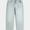 Skater-Baggy-Jeans mit Spielkarten-Grafik in heller Waschung Skater-Baggy-Jeans mit Spielkarten-Grafik in heller Waschung