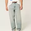 Skater-Baggy-Jeans mit Würfelstickerei in heller Waschung Skater-Baggy-Jeans mit Würfelstickerei in heller Waschung