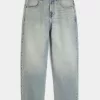 Skater-Baggy-Jeans mit Würfelstickerei in heller Waschung Skater-Baggy-Jeans mit Würfelstickerei in heller Waschung