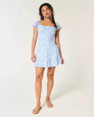 Skort-Kleid mit Flatterärmeln