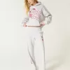 Sportliche Jogginghose mit weitem Bein und Grafik Sportliche Jogginghose mit weitem Bein und Grafik