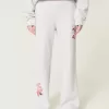 Sportliche Jogginghose mit weitem Bein und Grafik Sportliche Jogginghose mit weitem Bein und Grafik