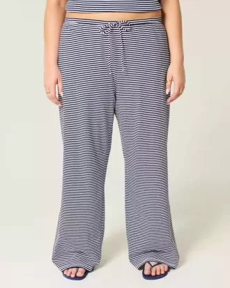 Strick-Schlupfhose mit weitem Bein