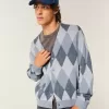 Strickjacke mit Kastenmuster
