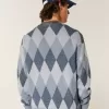 Strickjacke mit Kastenmuster