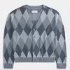 Strickjacke mit Kastenmuster