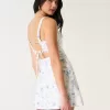 Strukturiertes Minikleid aus Leinenmischung Strukturiertes Minikleid aus Leinenmischung