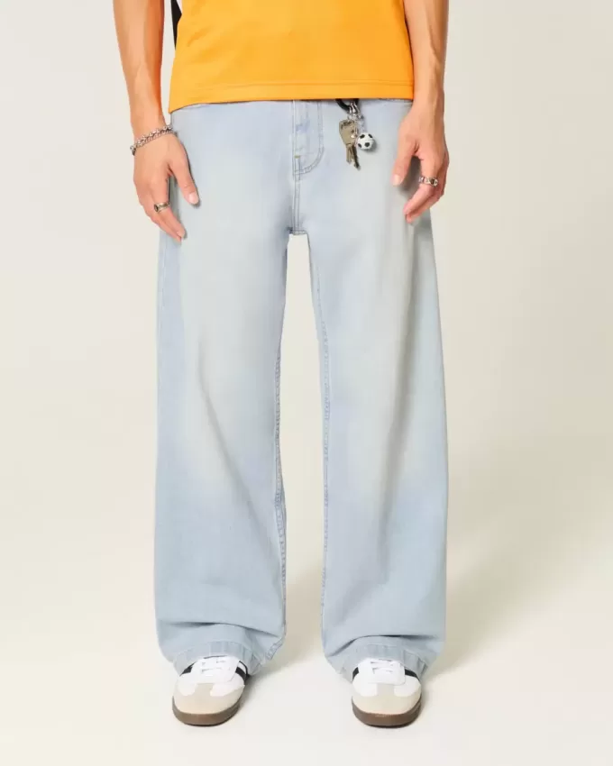 Super Baggy-Jeans in heller Waschung Super Baggy-Jeans in heller Waschung