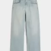 Super Baggy-Jeans in heller Waschung