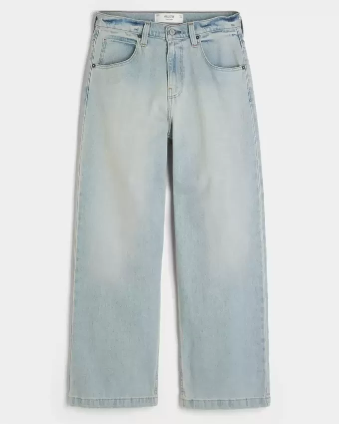 Super Baggy-Jeans in heller Waschung